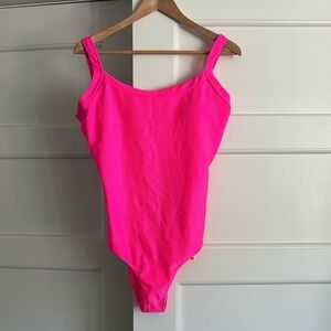 NWT Aerie Hot Pink LONG One Piece Bathing Suit